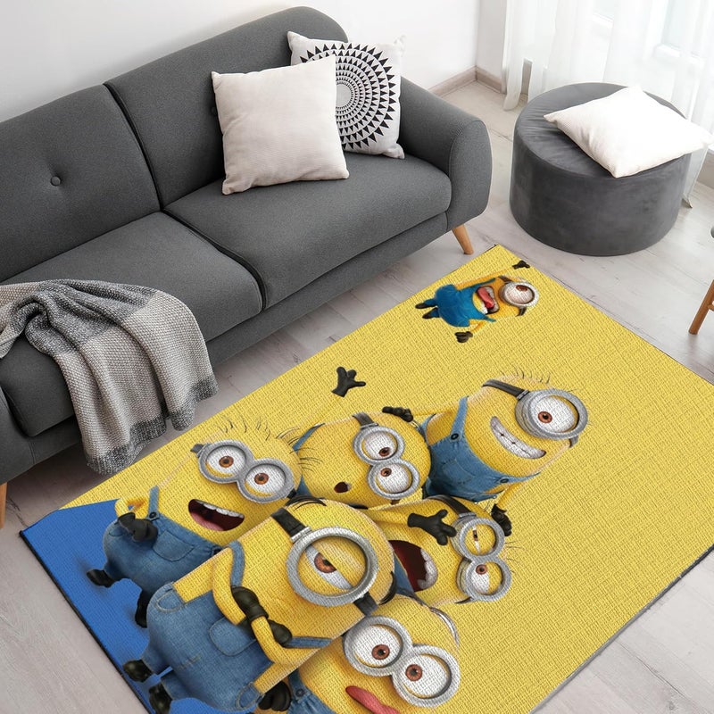DreamController Minionns Custom Rugs for Gamer Room (62x40inch)| Playroom Carpets Inspired by Games & Anime Decor for Gamers | Gamer Room Decor for Kids Teen Anti-Slip Gaming Mats - Image 1